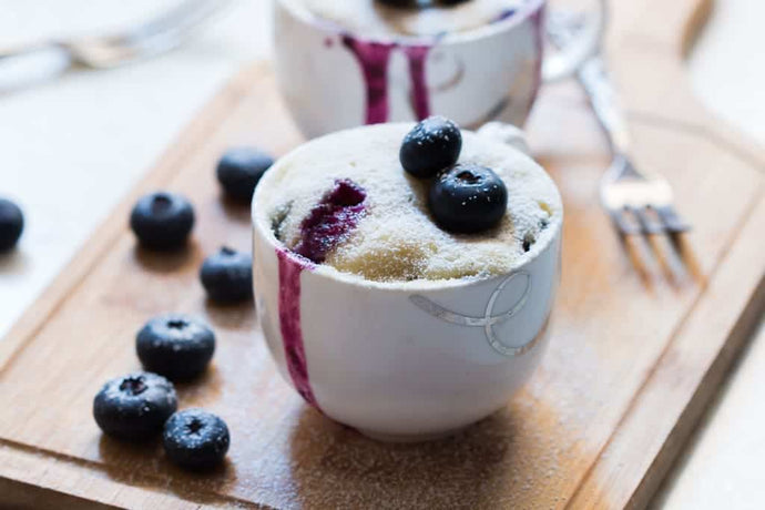 Eggless Blueberry Mug Cake Recipe