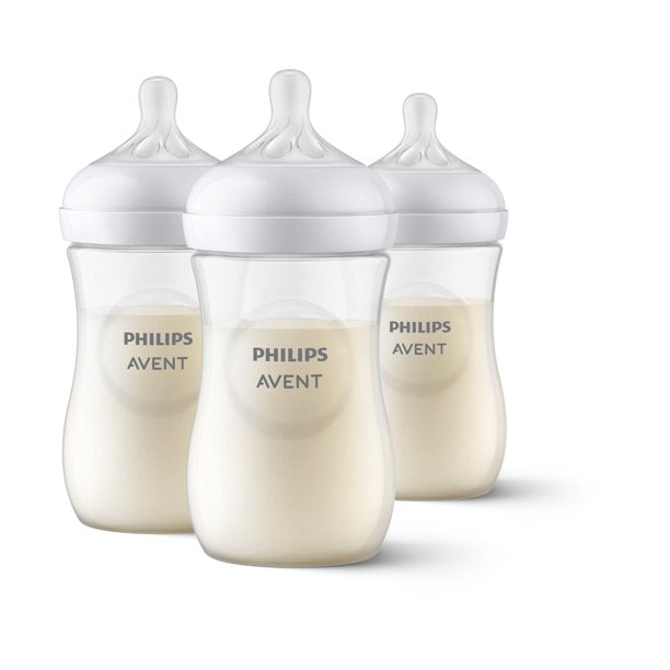 PHILIPS Avent - Natural Baby Bottle 260ml Slow Flow Nipple 1m+ 3 Pack