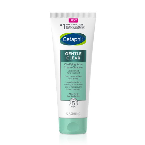 Cetaphil Gentle Clear Clarifying Acne Cream Cleanser with 2% Salicylic Acid
