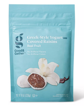 Load image into Gallery viewer, Greek-Style Yogurt Flavored Covered Raisins - 226g

